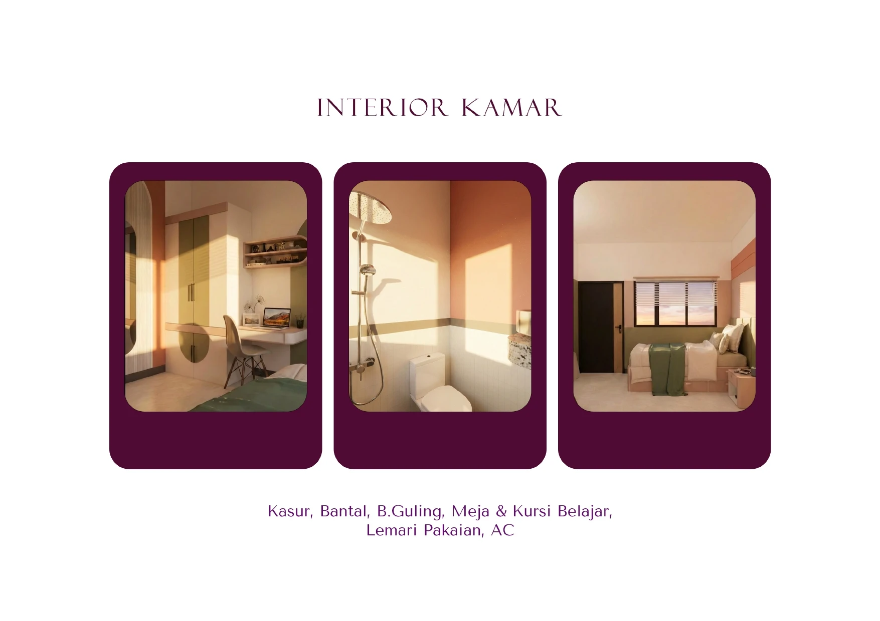 fasilitas kamar urban icon kost